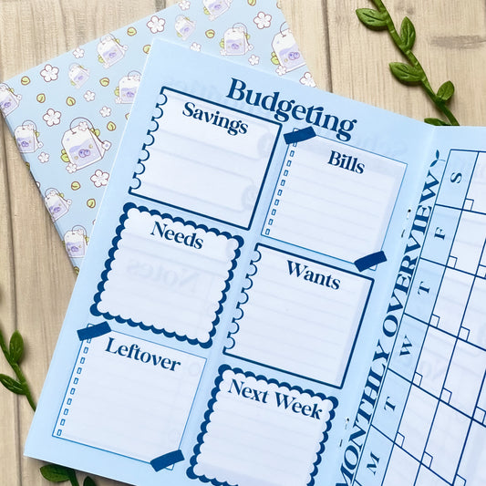 Blue Blueberry Planner - Budgeting Notebook - 6 Month Planning Weekly