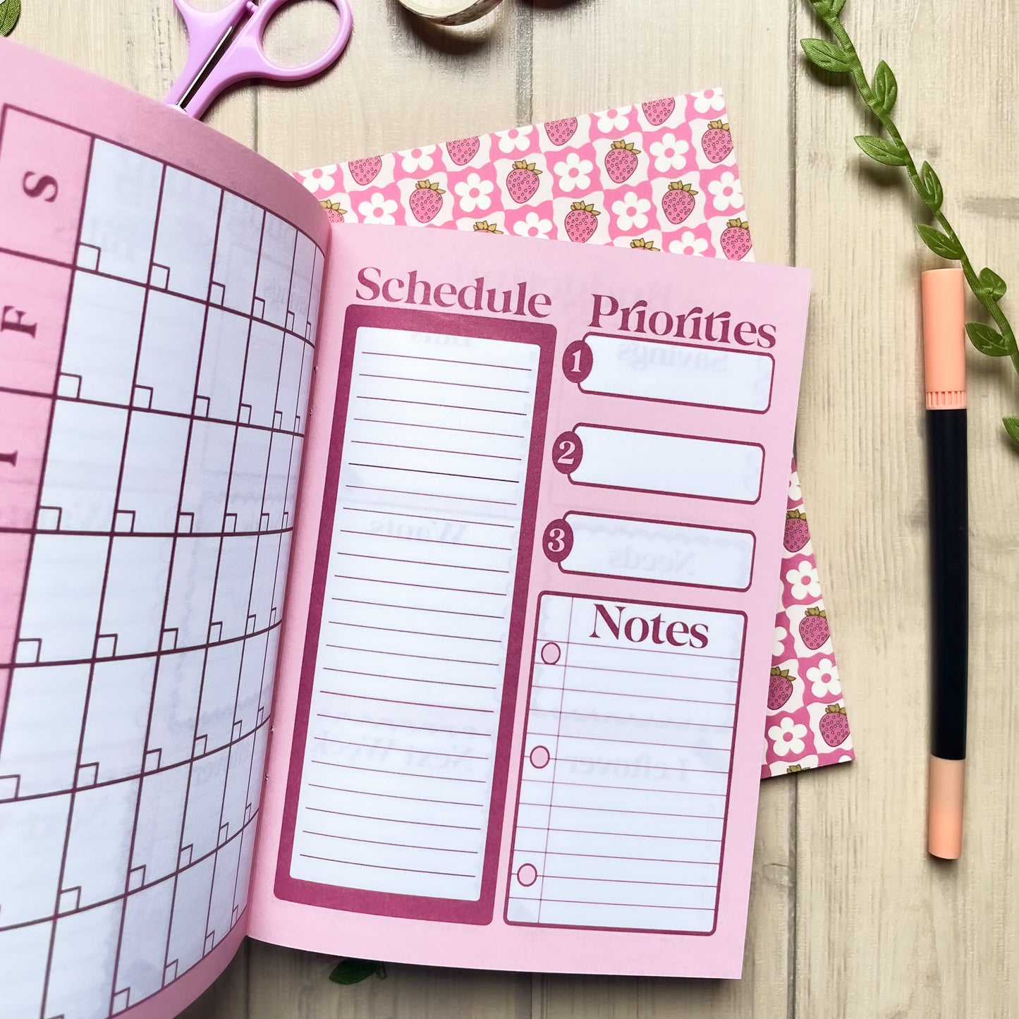 Pink strawberry Planner (CLEARANCE)