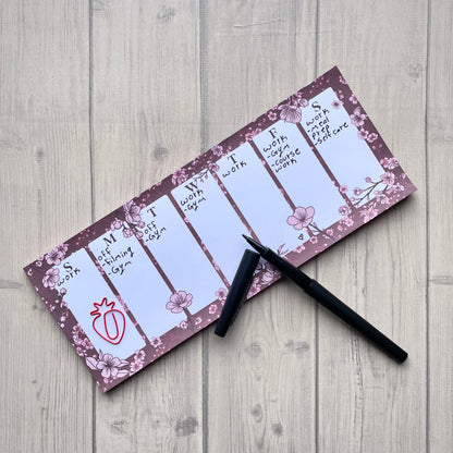 Sakura Productivity Notepad Set - Weekly Planning Notepad - Task Planning Stationary