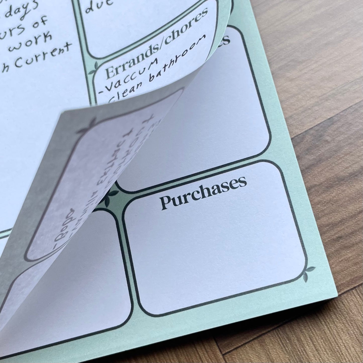 Little Leaf Productivity Notepad - Planner Notepad - Cozy Stationary