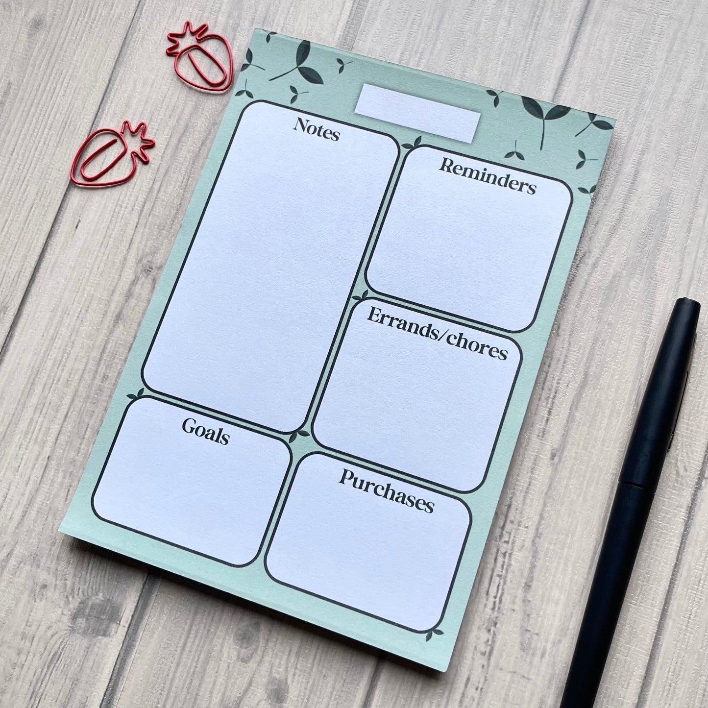 Little Leaf Productivity Notepad - Planner Notepad - Cozy Stationary