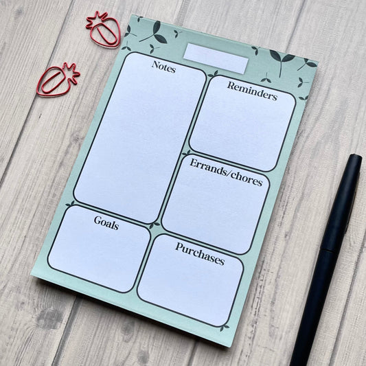 Little Leaf Productivity Notepad - Planner Notepad - Cozy Stationary