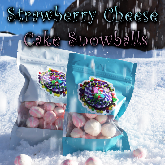 Strawberry Cheese Cake Snowballs